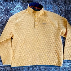 Orvis Yellow Quilted Pullover Sweatshirt